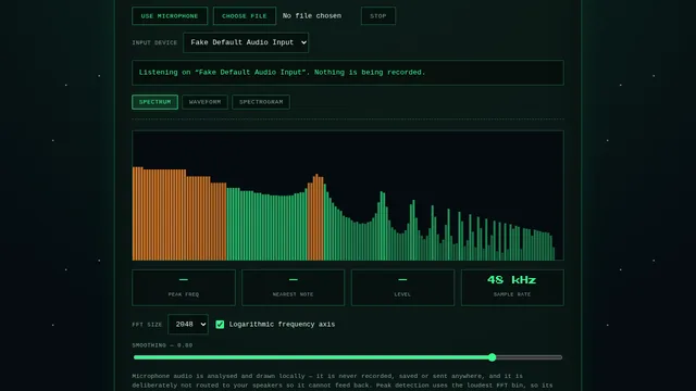 Spectrum Analyzer screenshot
