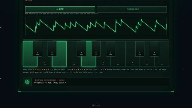 Test Synth screenshot